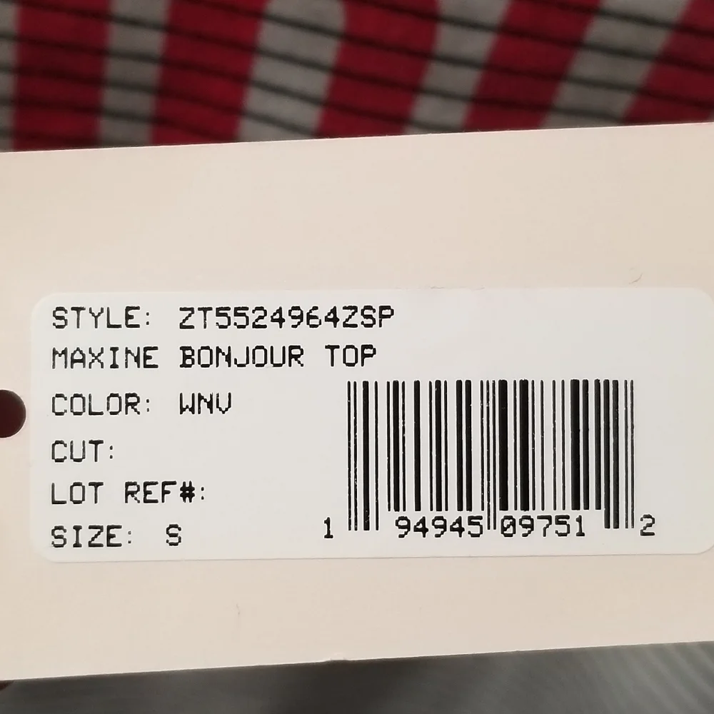 SOLD! NWT Cinq a Sept Maxine Striped Bonjour Top French 3/4 Length Sleeves - Picture 6 of 10